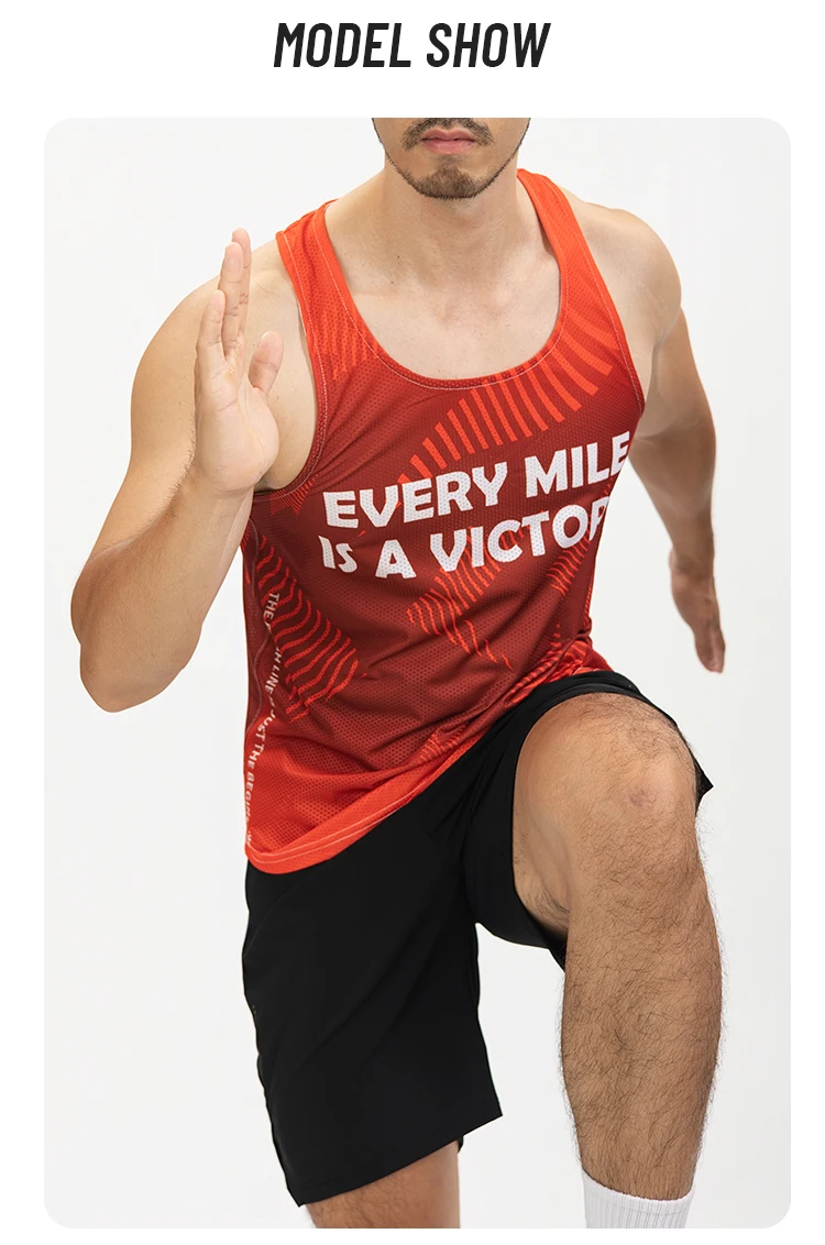 Herren Marathon Tank Ultraleicht Laufweste Shirt Lose Dry Fit Workout Ärmelloses T-Shirt Outdoor Jogging Trainingskleidung – Detail 7