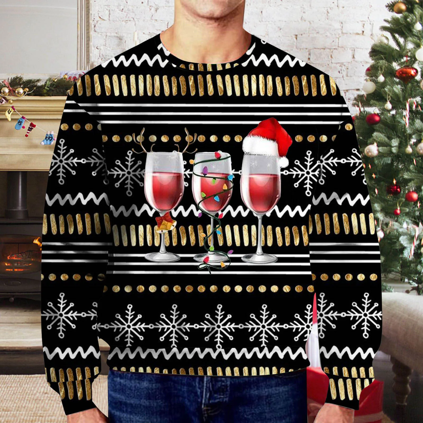 

Merry Christmas Sweatshirts Man Graphic Hoodies Sweater Top Mens Autumn Winter Santa Casual Print Long Sleeve Hoodie Pullover