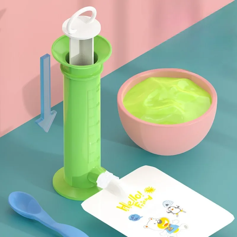 Baby Fruit Puree Filling Dispenser Newborn Food Pouch Feeding Bag Storage Baby Food Storage Container