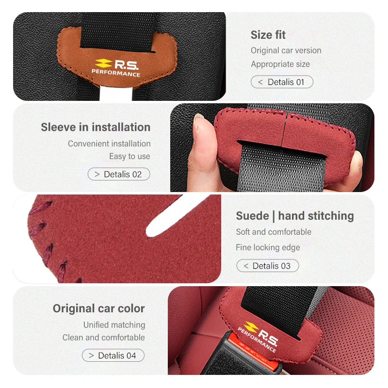 2PCS Universal Car Seat Belt Buckle Clip Protector Cover For Renaul Arkana Captur Twingo Talisman RS Line Logan Duster