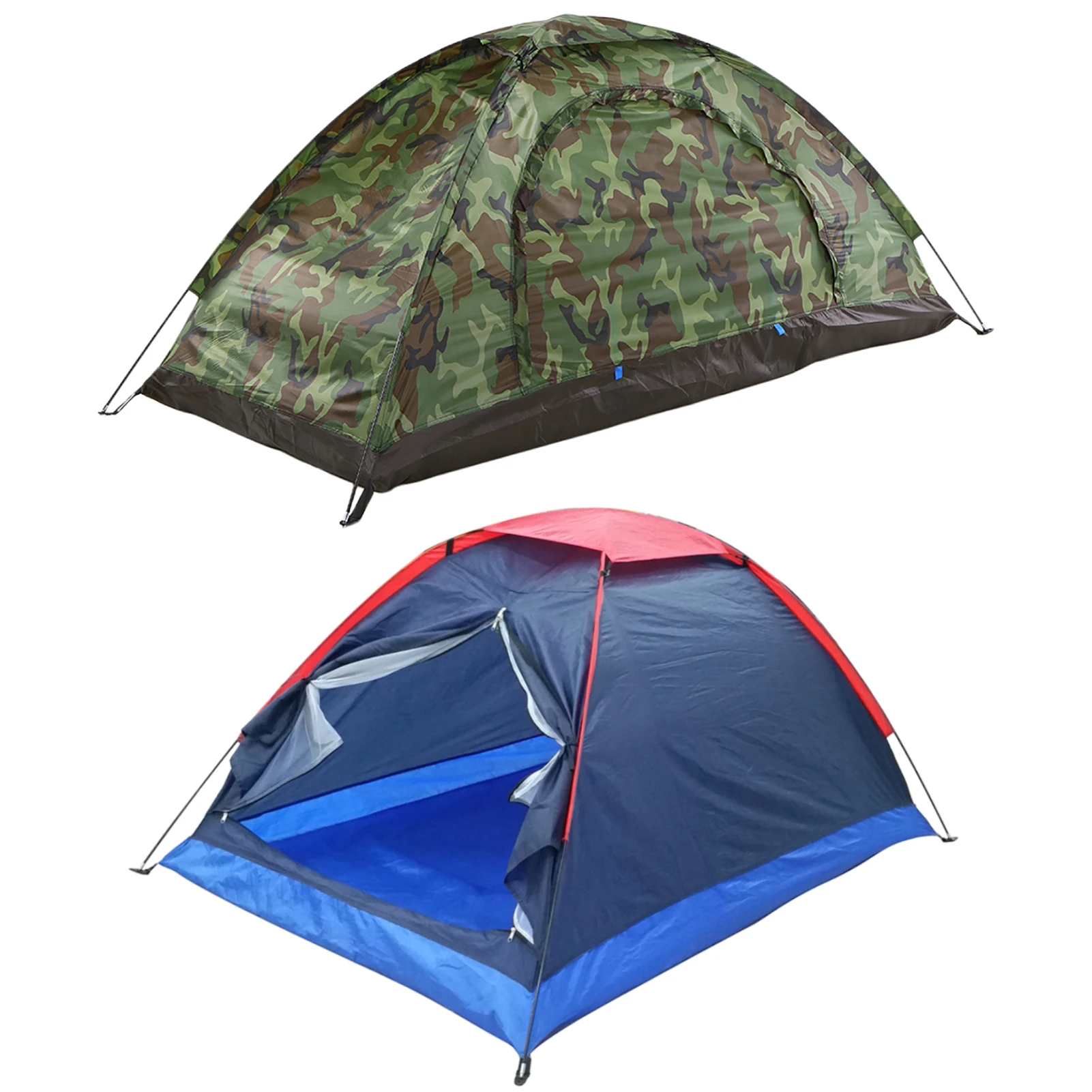 2 Person Camping Tent Single Layer Portable Camouflage Waterproof Outdoor 3 Season Camping Tent Ultralight Beach camping tent portable tent