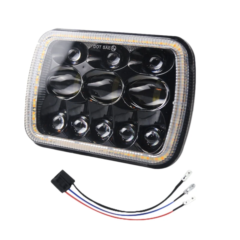

5X7 Inch LED Head Light Lamp DRL Headlight Crystal Clear Hi-Lo Beam DRL Light for Jeep Wrangler Truc with the