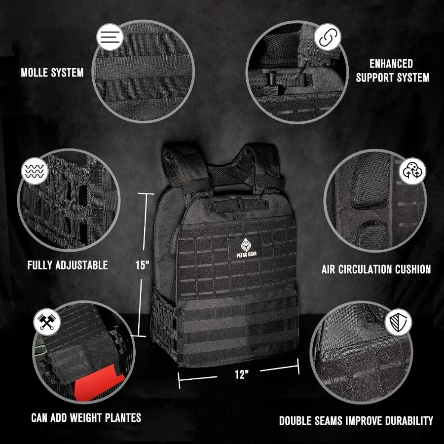 Weighted Vest For Men Workout Adjustable Strength Training Vests for Workouts Running Endurance Women Gym Fitness Weight Clothin