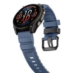 Versatile QuickFit Silicone Sport Strap - 22mm/26mm Wristband Bracelet - Garmin Enduro 3 - 2 (Midnight blue)