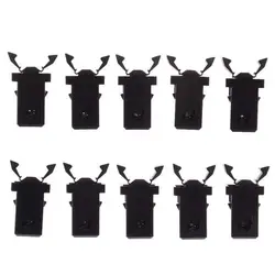Compact Self - Locking Black Plastic Catch Bin with Repair Clip and Buckle System (10pcs)