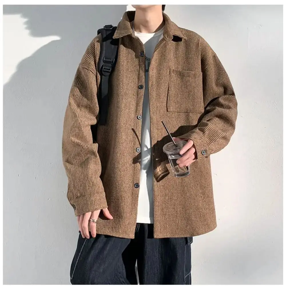

2024 Spring New Fashion Men's Oversized Lapel Jacket American Style Handsome And Versatile Youth Popular Jacket
