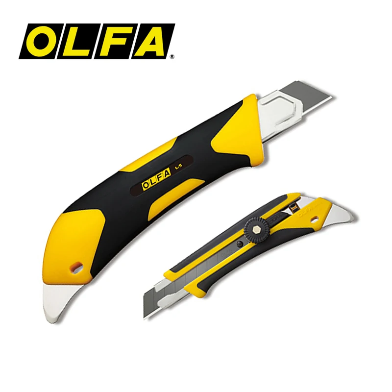 OLFA 192B L-5 X-design 18mm ComfortGrip Series Heavy-duty Cutter Fiberglass-reinforced Utility Knife with Ratchet-lock risenke waterproof walkie talkie speaker mic with reinforced cable for motorola radio 2 pin 3 5mm audio jack shoulder microphone