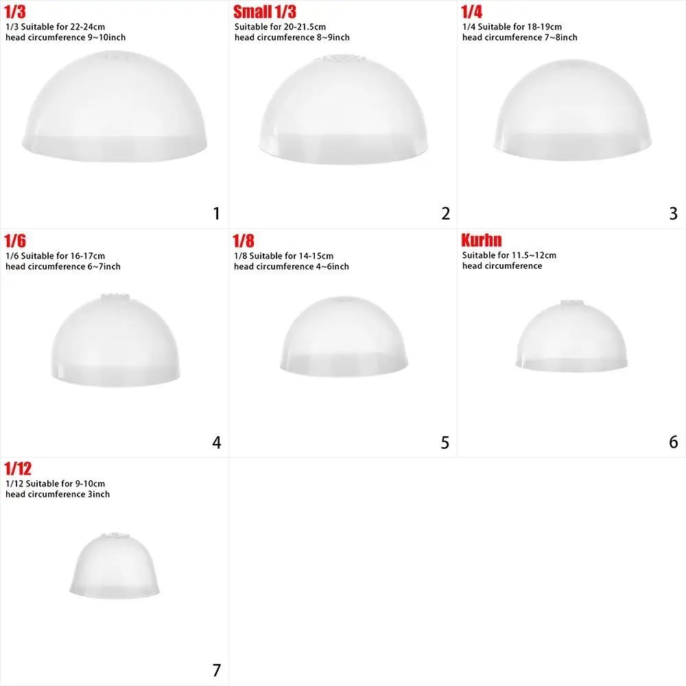 For Doll Silica Gel Hair Wigs Cover 1/3 1/4 1/6 1/8 1/12 Doll-specific Fixed Wig Headgear Silicone Headgear Anti Slip