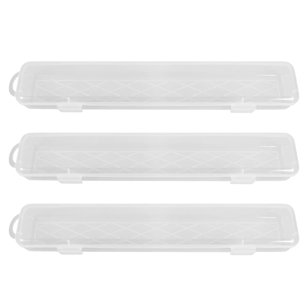 3Pcs 아트 도구 보관 상자 수채화 브러쉬 용 투명 디자인 드로잉 펜 연필 휴대용 주최자 케이스 튼튼한