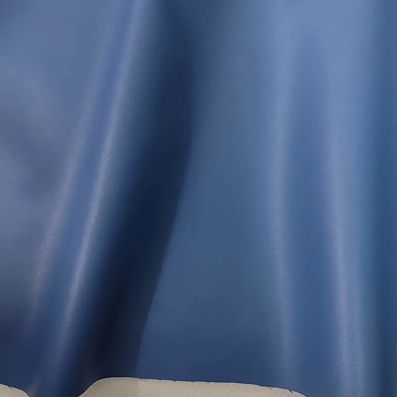 Good,Sky Blue Faux Leather Fabric,Soft,No Stretch,Synthetic Artificial PU Leather,Sewing Material,Diy Jacket Clothing,Pants,
