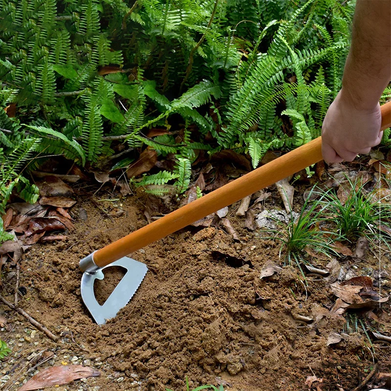 Stainless steel hoe farm plowing equipment, garden weed removal tools, agricultural hoes, garden tools