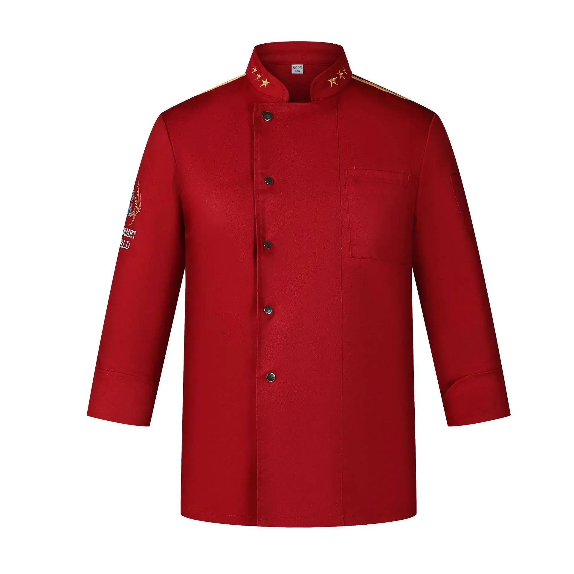 Chef Uniform Work Clothes Long-sleeved Autumn and Winter Kitchen Clothing for Men and Women Chinese Western Catering Hotel Chef Clothing