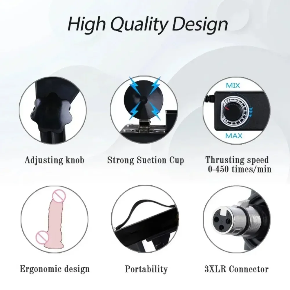 Stroke Automatic Telescopic Sex Machine DIY Female Sex Toy 3XLR Masturbation Machine for Men and Women 0-500rpm
