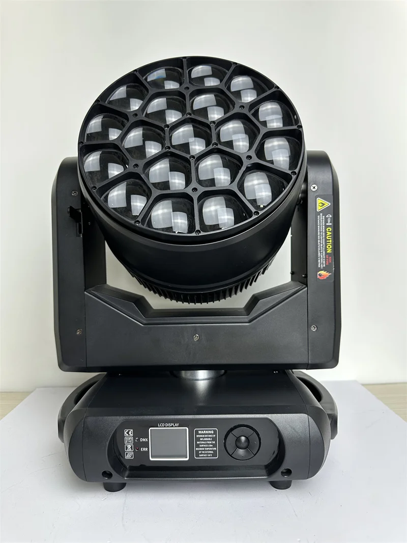 

2 шт. zoom led movinghead wash beam светильник 19x40 Вт 4 в 1 dmx led движущаяся головка rgbw bee eye светильник