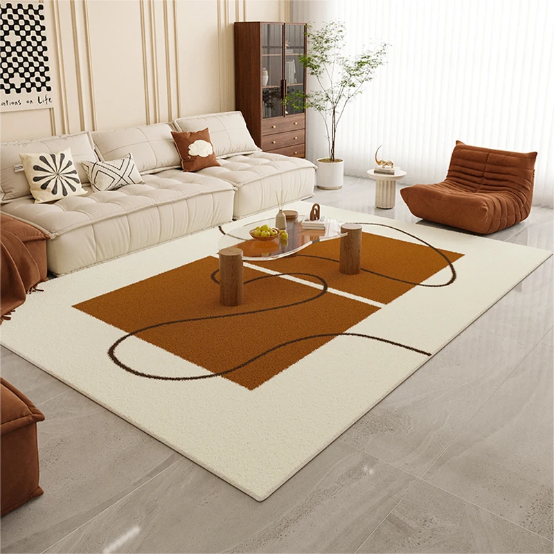 

Retro Light Luxury Style Carpets Modern Living Room Decoration Rugs Large Area Balcony Lounge Rug Home Bedroom Bedside Carpet