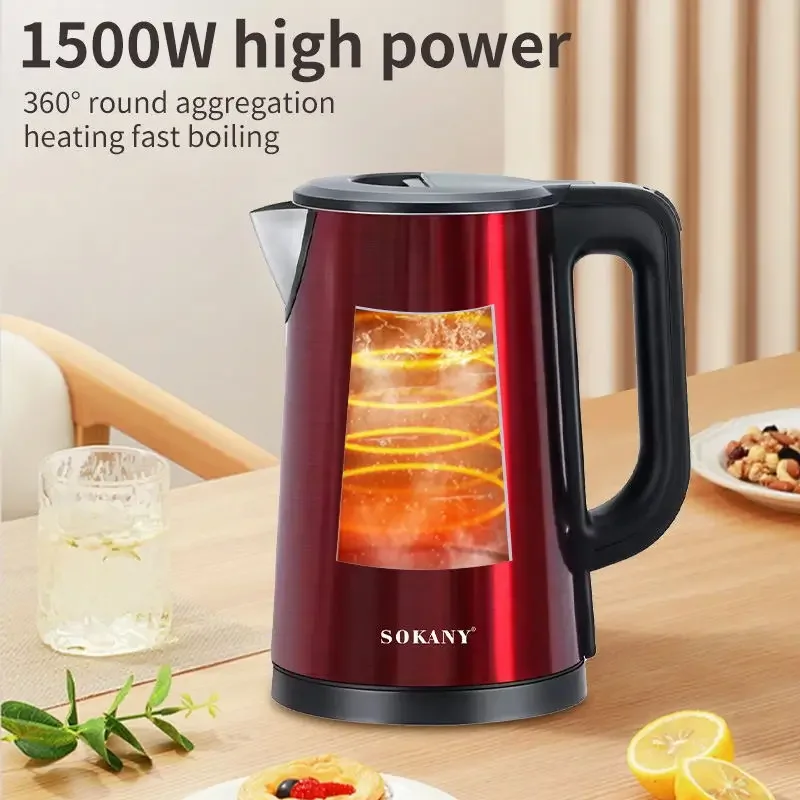 Electric Kettle, 1 L Double Wall Food Grade Stainless Steel Interior Water  Boiler, Coffee Pot & Tea Kettle - AliExpress