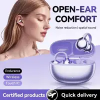 Lightweight Open Ear Clip Bluetooth Headphones Bluetooth 5.4 Noise Cancelling Earphone DUAL DEVICE CONNECTIVITY For Android iOS 1