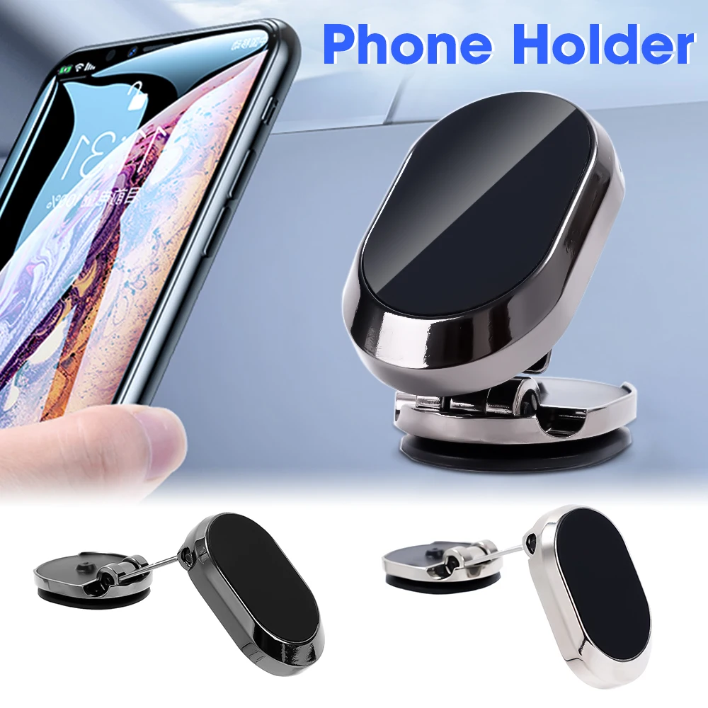 Magnetischer Telefon halter im Auto Metall Armaturen brett Handy halterung  faltbarer Autotelefon halter 360 drehbarer Auto halter - AliExpress