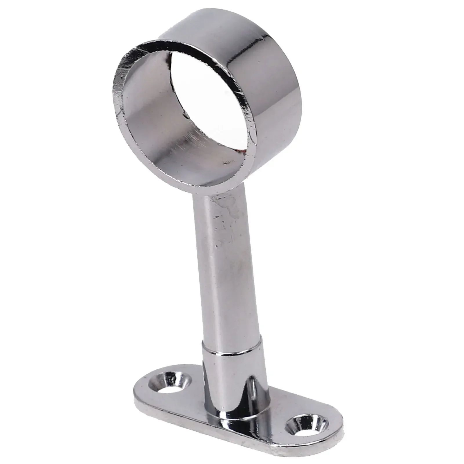 Round Chrome Centre Support Bracket For Wardrobe Rail Rod Socket For Using With Diameter 25mm Wardrobe Rail / Pipe
