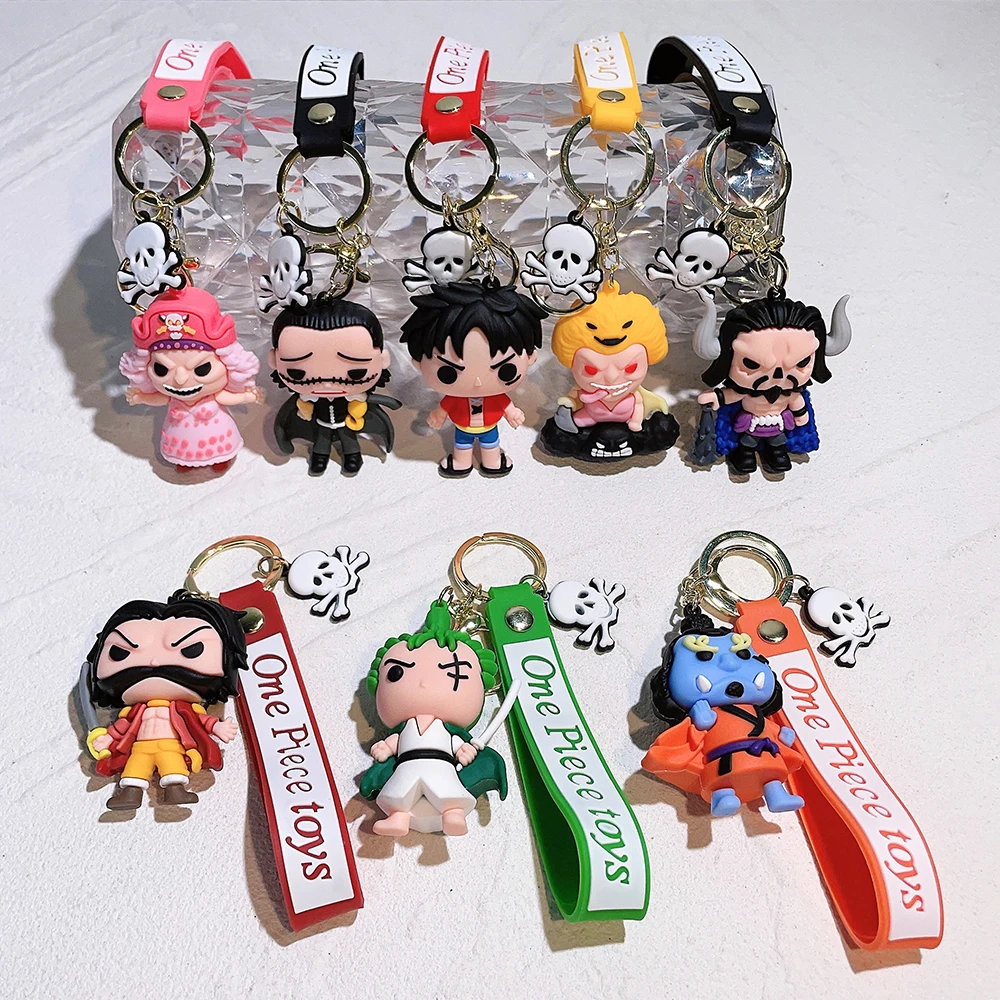 Monkey D. Luffy One Piece Llavero Goma Anime Colgante Cráneo
