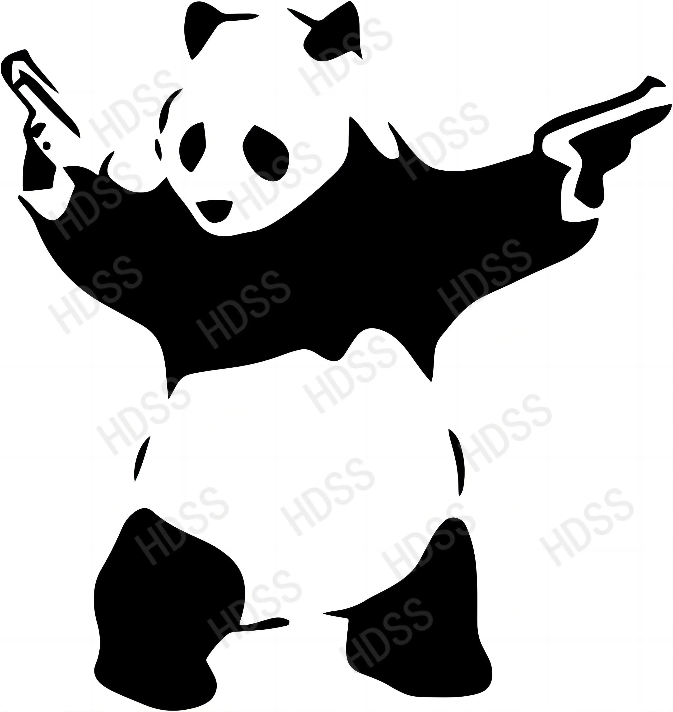 Divertente Bad Panda Graffiti Bumper Car Sticker Van Bike Superficie Liscia Del Frigorifero Bagagli, Skateboard, Finestra/2019