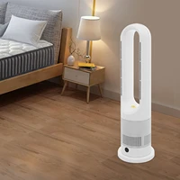 Ventilateur sans pales de refroidissement et de chauffage 220V avec minuterie, télécommande, 8 vitesses de vent, silencieux, climatiseur, chauffage, affichage LED 2