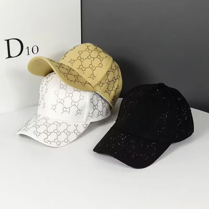 Elegante Baseball Cap Mit Strass Für Damen Freizeit Sportkappe_voghion.com