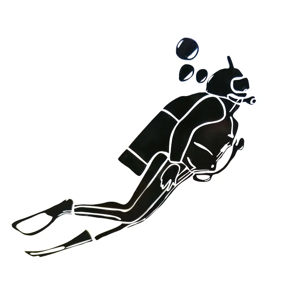 цена Scuba Diver Vinyl Decal for Diving Tank Fins Personalized Stickers for Diving Tank Novelty Decals for Fins Cars Boat