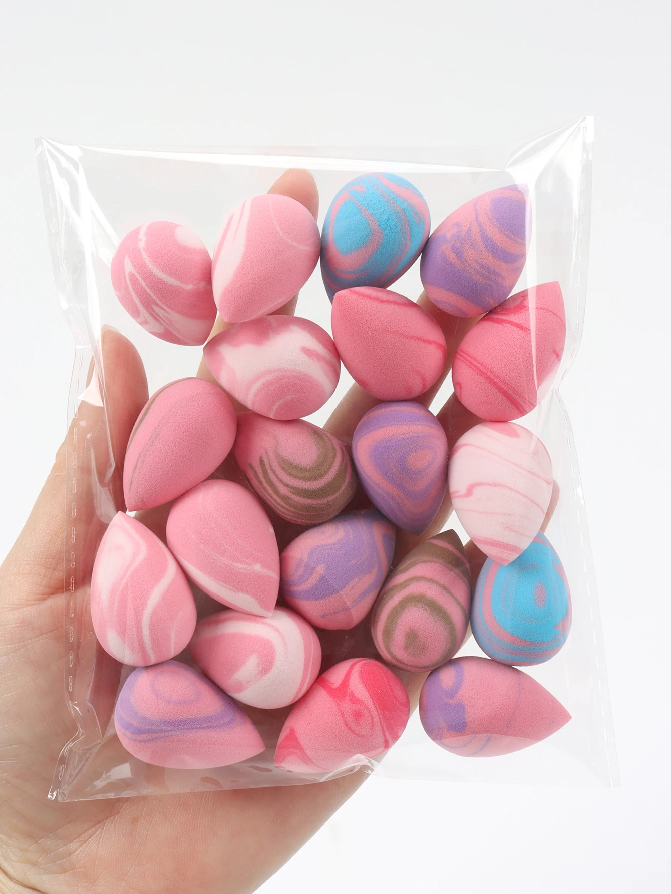 Description Picture 5 of item10/20/30/50/100Pcs Mini Makeup Sponge Set, Dual-Use Wet/Dry Beauty & Blenders for All Skin Types