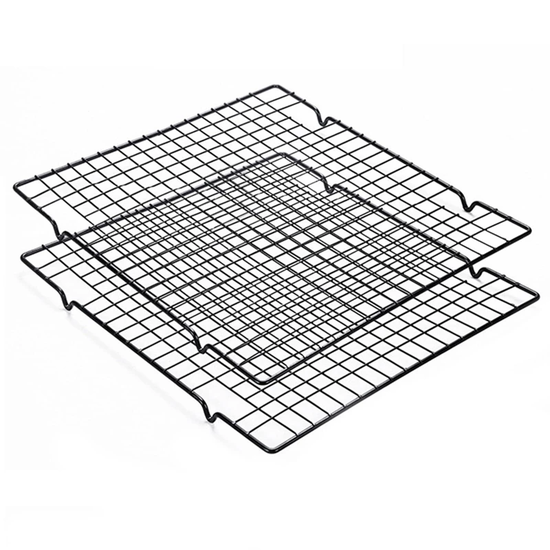 

2PCS Stainless Steel Cooling Rack Fits Baking Pan, Heavy Duty, Oven Safe For Roasting Cooking Grilling