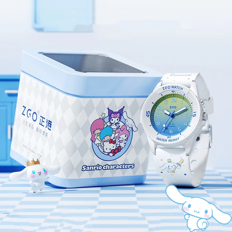 

Sanrio Cinnamoroll Waterproof Luminous Watch Kawaii Cute Mymelody Student Examination Quartz Watch Girls Children Birthday Gifts