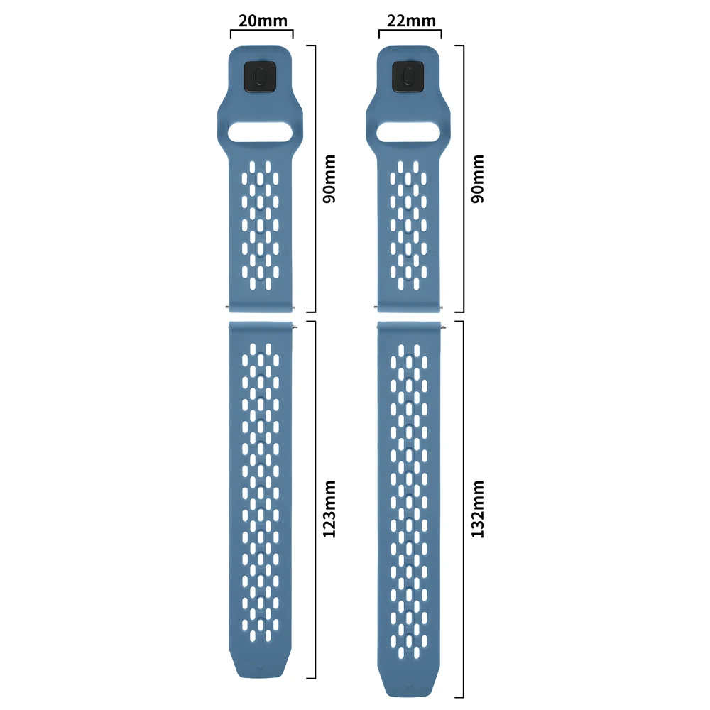 Sport Bracelet - Hollow Out Silicone Watchband Accessories, 22mm Strap