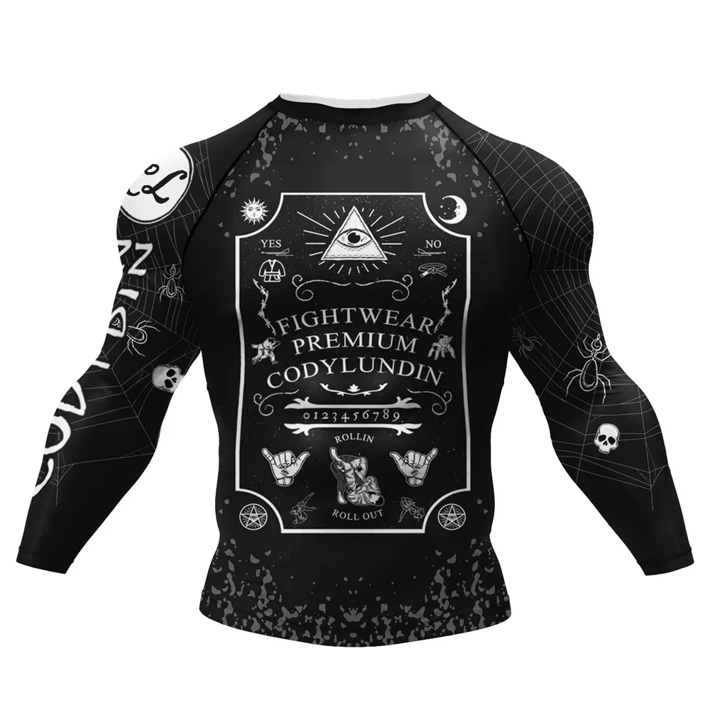 Codylundin GYM Muay Thai Boxing Compressed Jerseys Anti Shrink Men Jersey Unisex Boxing Jerseys Bjj Gi Mma Rashguard Limited sports apparel