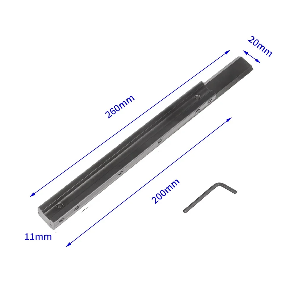 

High quality 11mm to 20mm Converter Rail Base Mount length 260mm