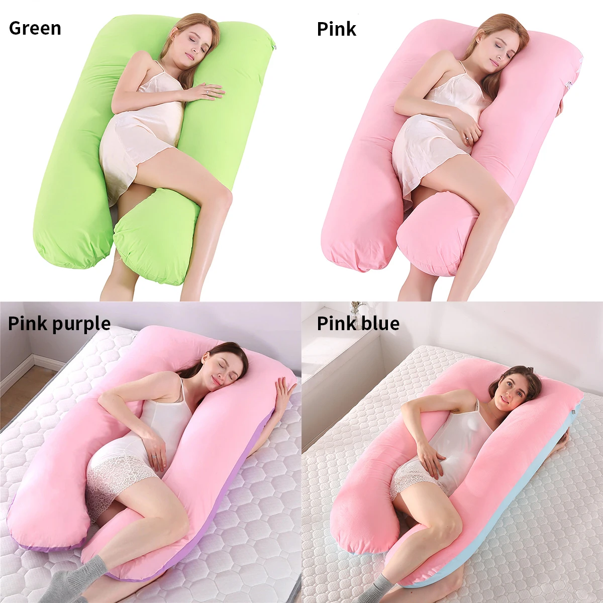 U-shaped maternity pillow waist support pillow core side sleeping can be disassembled washable nursing