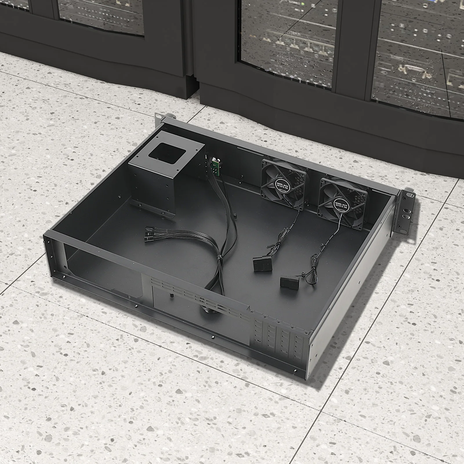 2U Server-Gehäuse Ultra-Kurzes Industrielles Steuerungs-Server-Gehäuse Datenspeicher-Motherboard Kompaktes Rackmount-Gehäuse – Detail 8