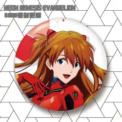 Evangelion Character Laser Engraved Anime Badge Pin (1pcs 58mm)