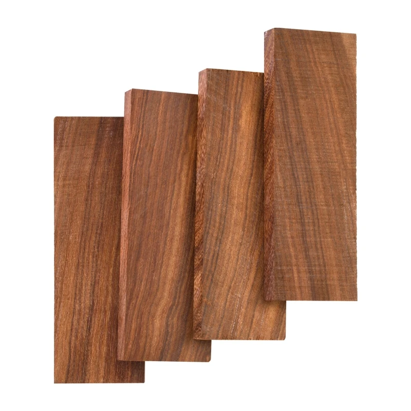 2/4 Pezzi Di Legno Di Sandalo Rosso Per Foderi Di Coltelli, Manici E Bricolage, 120x40x10mm