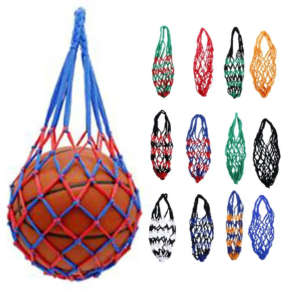 

Football Net Bag Bold Nylon Basketball volleyball Storage Mesh Bag Portable Outdoor Sports Soccer Basketball Volleyball Bags