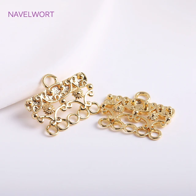 14K Gold Plated Jewelery Connectors Earrings Parts Handmade DIY Earring  Making Supplies Jewelry Crafts Materials Accessories