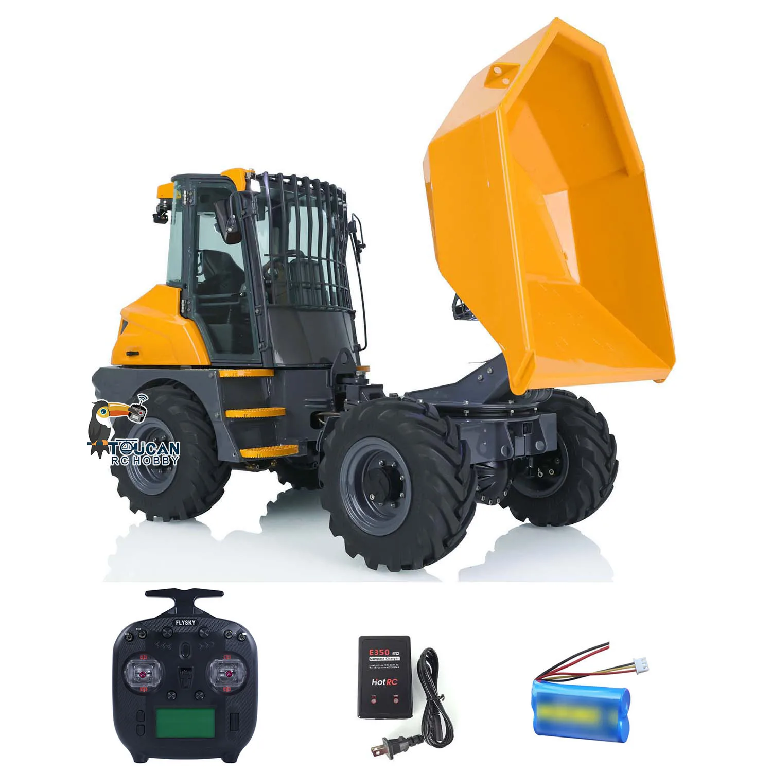 RTR LESU Painted Assembled 6MDX 1/14 RC Tipper 4X4 Hydraulic Articulated Dumper Car Toy With Sound Light Group THZH1395 2