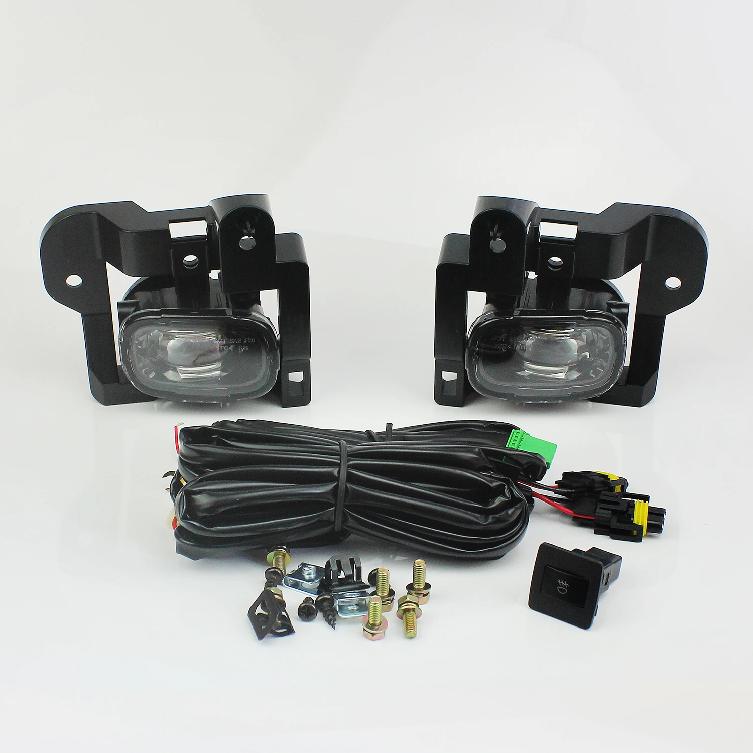 

For Nissan X-Trail / Rogue 2021 2022 LED Bumper Fog Lights Kit Driving Lamp Direct Replacement w/Switch Cable Bracket Screws