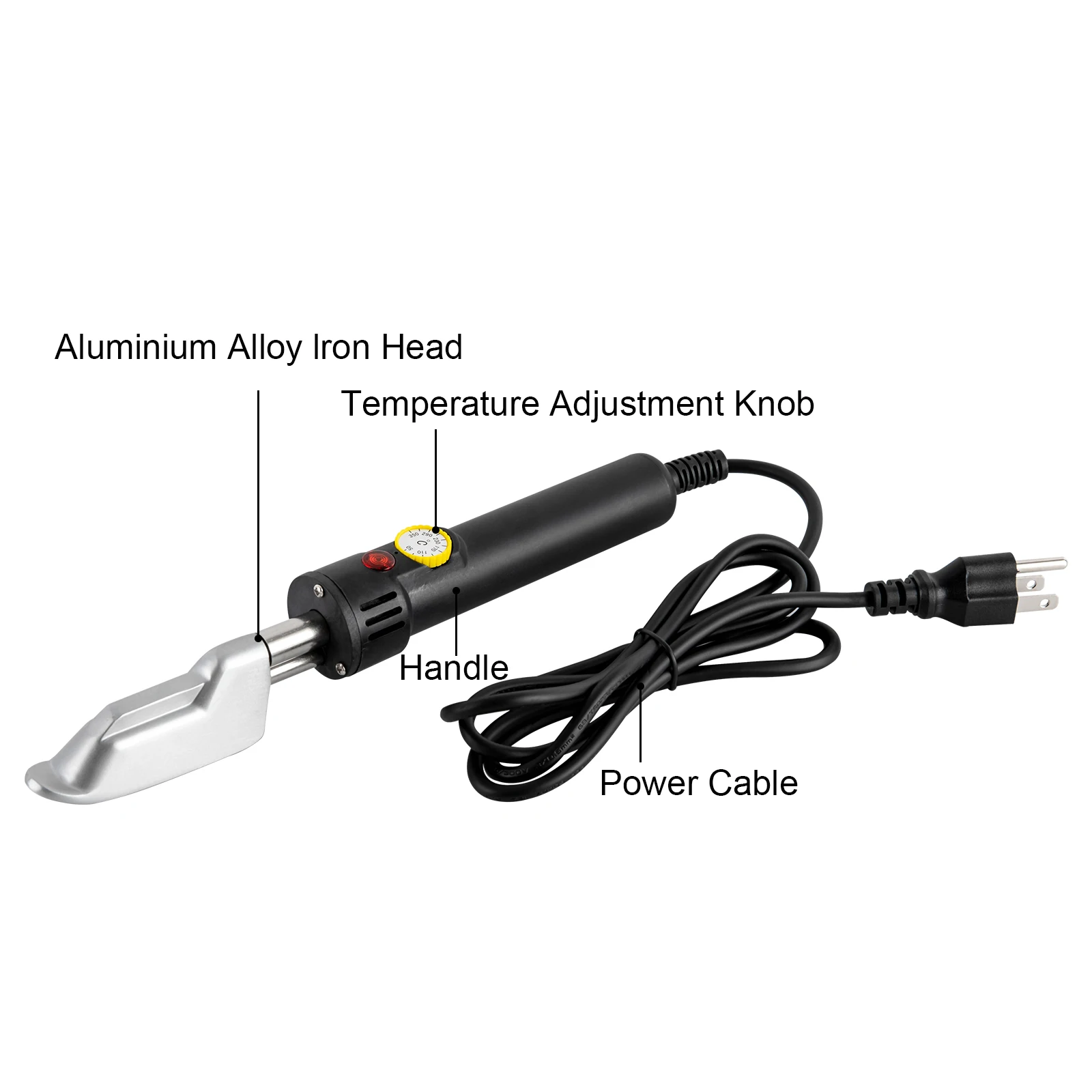 120W Mini Iron 122-662 ℉ Adjustable Temperature Easy to Clean Aluminum Alloy Portable Mini Electric Iron 3