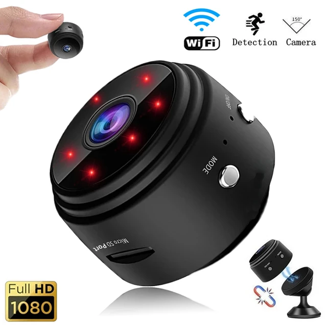 1080P HD Mini IP WIFI Camera Magnetic Camcorder Wireless Home Security Car  DVR Support Night Vision Video Recording Motion Detection, APP Remote  Control, 150 Super Wide Angle 