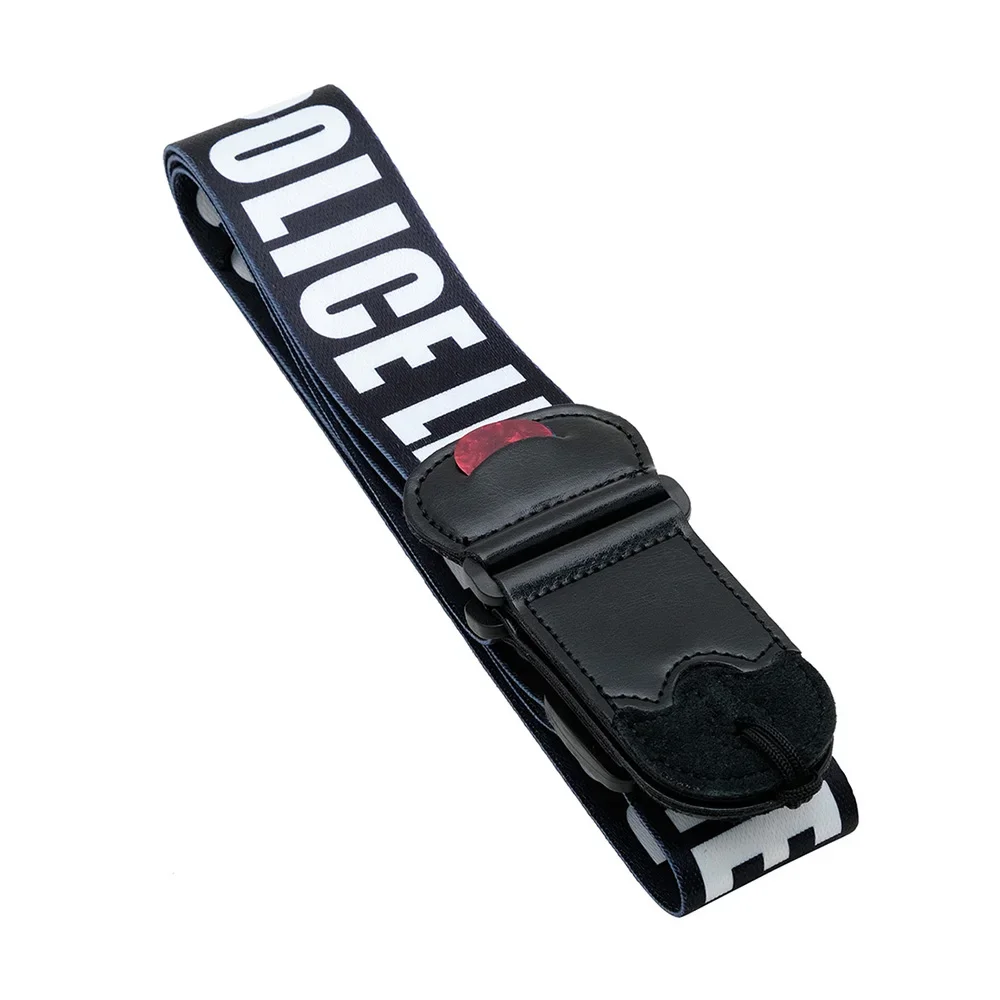 Embroidered Electric Guitar Strap with Plectrum Holder - String Instrument Accessory