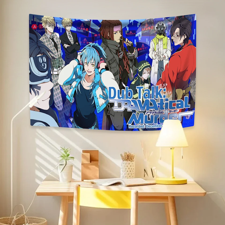 Japanese Anime Tapestry Dramatics Game Murders Flag Home