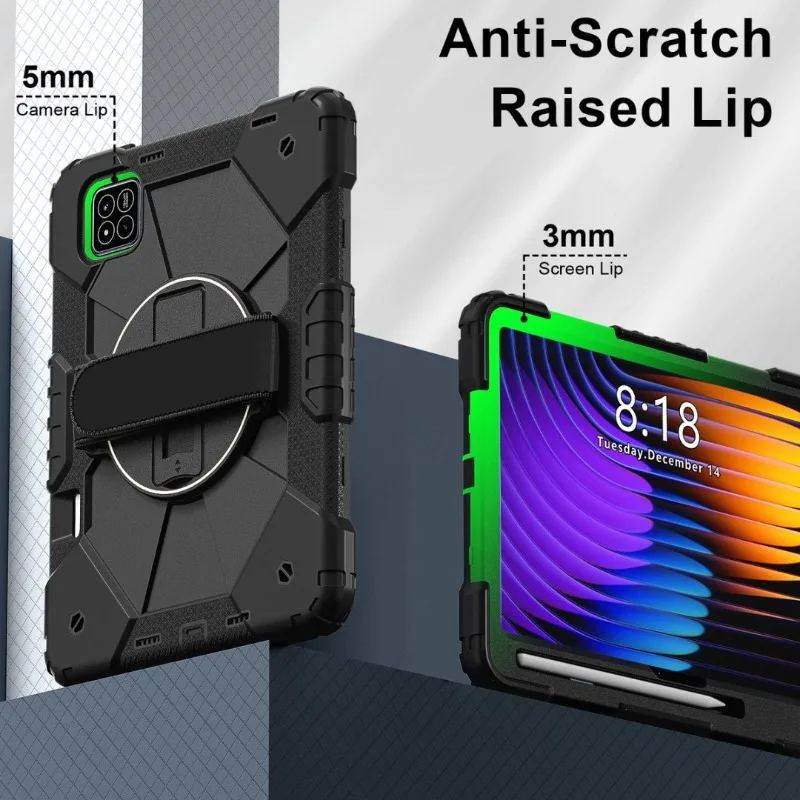 Enhanced 360 Rotating Armor Stand Case with Handle Grip