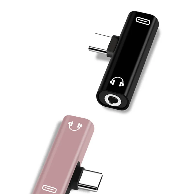 Type C To 3.5mm Adapter USB C To 3.5mm Headphone Jack 2 In1 Socket Audio Converter For Xiaomi Huawei Redmi