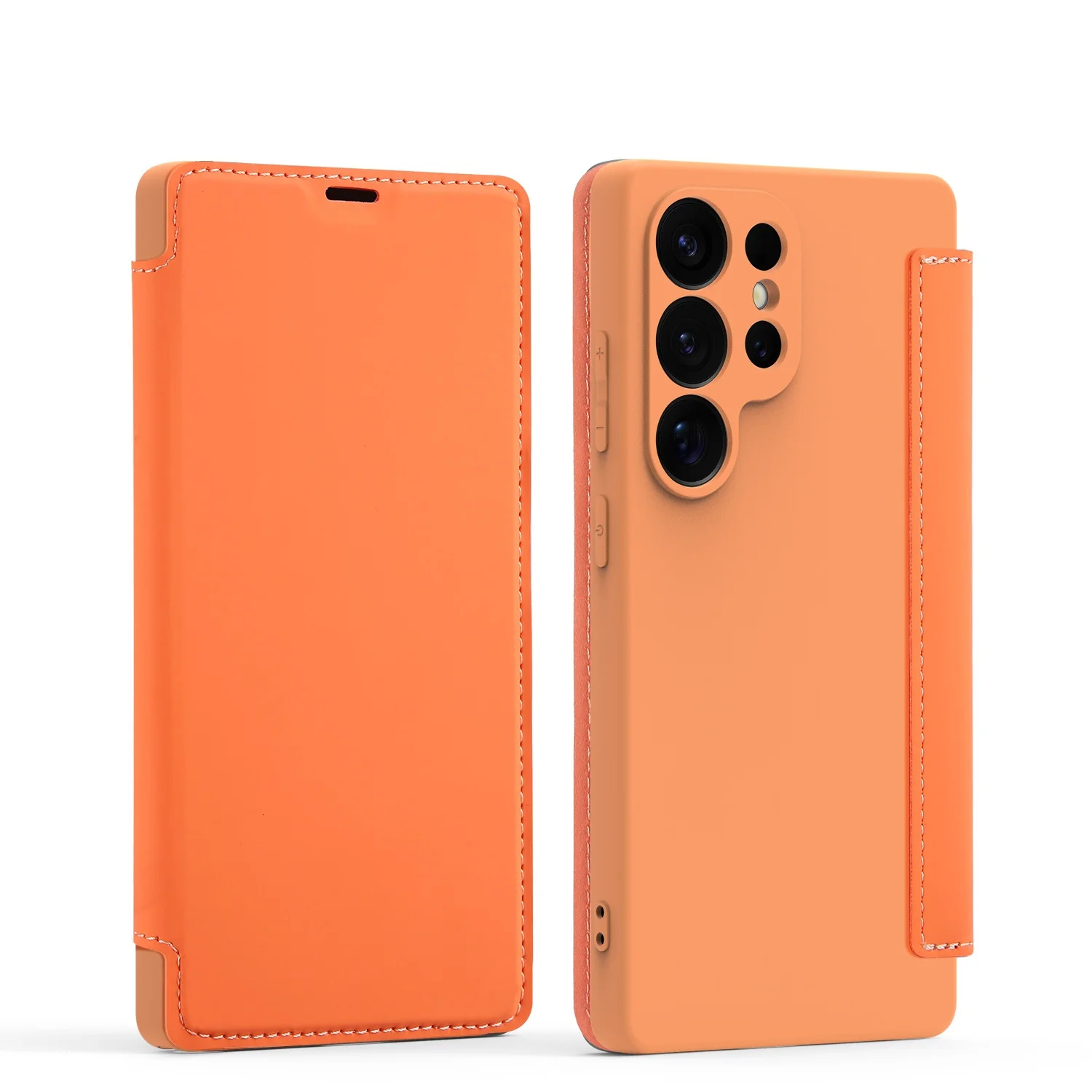 Luxury Flip Leather Wallet Case with Card Pocket and Shockproof Silicone Shell