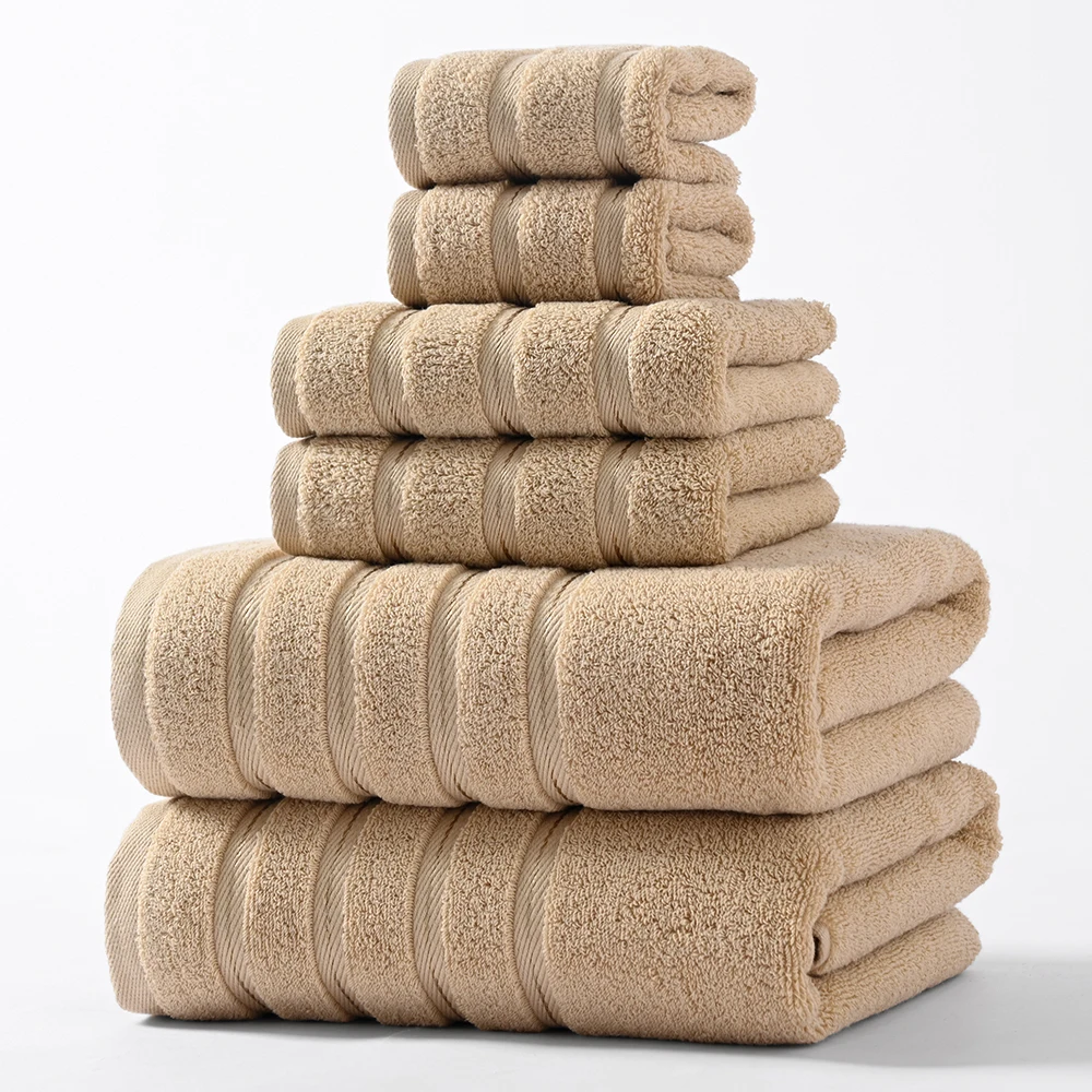 Description Picture 5 of item6/8 Pieces Towel Set Bathroom Cotton Super Absorbent Home Hotel Beauty Salon 4 Square Towels Towels 2 Face Towels 2 Bath Towels